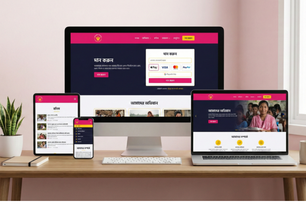 Trustworthy NGO and non-profit organization website design in Bangladesh