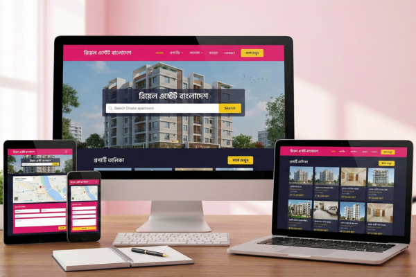 Real estate property listing website design in Bangladesh